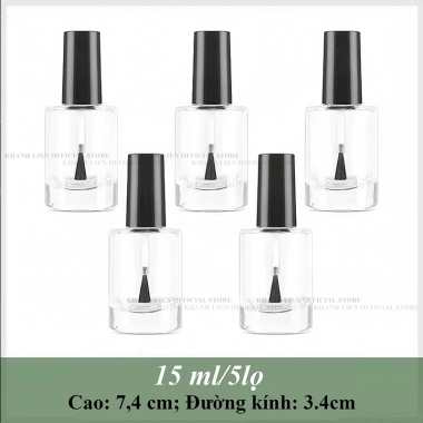 Chai thuỷ tinh chiết sơn gel 15ml kèm cọ - Nước mềm da, giá chỉ 7.900₫