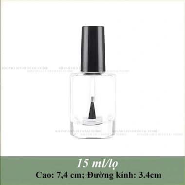 Chai thuỷ tinh chiết sơn gel 15ml kèm cọ - Nước mềm da, giá chỉ 7.900₫