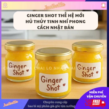 Chai Thủy Tinh Ginger Shot 30ml-50ml Hủ Miệng Rộng Phong Cách Nhật Bản NCL Giá 45.500 VND