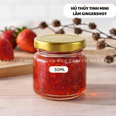 Chai Thủy Tinh Ginger Shot 30ml-50ml Hủ Miệng Rộng Phong Cách Nhật Bản NCL Giá 45.500 VND