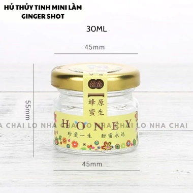 Chai Thủy Tinh Ginger Shot 30ml-50ml Hủ Miệng Rộng Phong Cách Nhật Bản NCL Giá 45.500 VND