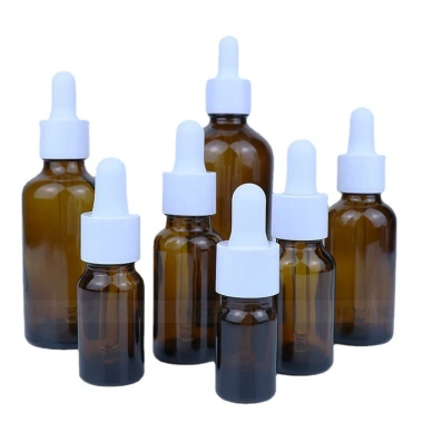 Chai Thủy Tinh Lọ Chiết Mỹ Phẩm Nắp Bóp Đen Trơn Đựng Tinh Dầu 5‑100ml Giá 3.000đ