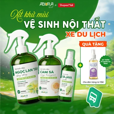 Chai Tinh Dầu Xịt ABURA Chống Say Xe, Khử Mùi Nội Thất Xe Du Lịch 100-500ml - Thơm Xe Ô Tô, 46.200₫