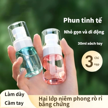 Chai Xịt Phun Sương Mini Mịn - Bình Lọ Nhựa Trong Suốt, Chiết Nước Hoa, Dùng cho Mỹ Phẩm, Tẩy Trang và Du Lịch, Giá 37.000