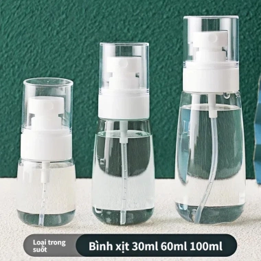 Chai Xịt Phun Sương Mini Mịn - Bình Lọ Nhựa Trong Suốt, Chiết Nước Hoa, Dùng cho Mỹ Phẩm, Tẩy Trang và Du Lịch, Giá 37.000