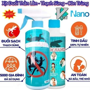Chai Xịt Thằn Lằn Vim Nano 500ml - Mùi Thảo Mộc, Xua Muỗi & Gián, Giá 57.327 VND