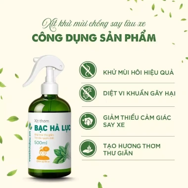 Chai Xịt Tinh Dầu VUATINHDAU 100ml-500ml Khử Mùi, Chống Say Tàu, Khử Khuẩn, Thư Giãn - Giá Ưu Đãi 46.200 VND