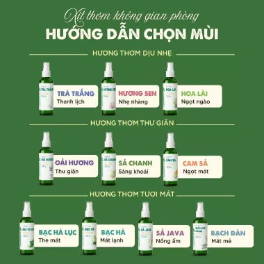 Chai Xịt Tinh Dầu VUATINHDAU 100ml-500ml Khử Mùi, Chống Say Tàu, Khử Khuẩn, Thư Giãn - Giá Ưu Đãi 46.200 VND