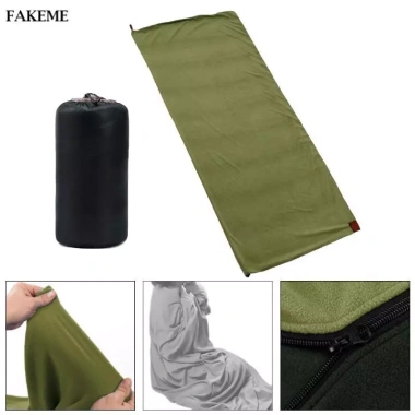 Chăn Cắm Trại Lót Lông Cừu Nhẹ Nhàng, Giữ Ấm Tốt, Phù Hợp Du Lịch Balo - Giá 193k 7