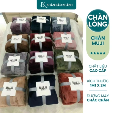 Chăn đắp người spa lông thỏ Muji mềm mịn, chăn văn phòng cấp 1,1x2m 103.100VND 2