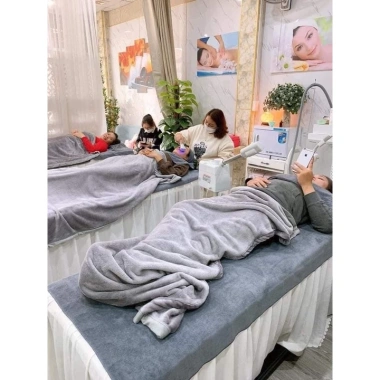Chăn đắp người spa lông thỏ Muji mềm mịn, chăn văn phòng cấp 1,1x2m 103.100VND 3