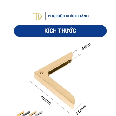 Chân đế và nẹp góc túi xách mạ điện Electroplating, bền 5-8 năm, chỉ 32.000₫ 5