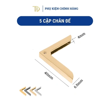 Chân đế và nẹp góc túi xách mạ điện Electroplating, bền 5-8 năm, chỉ 32.000₫ 8
