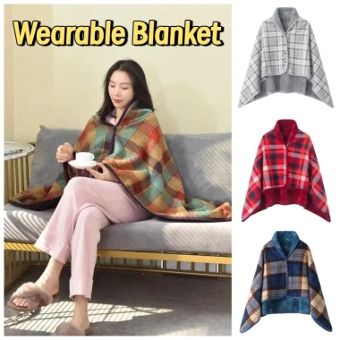 Chăn Đeo Kẻ Sọc Lười Du Lịch Ngoài Trời – Siêu Nhẹ, Ấm Lạnh, Giá Chỉ 178.956₫ 3