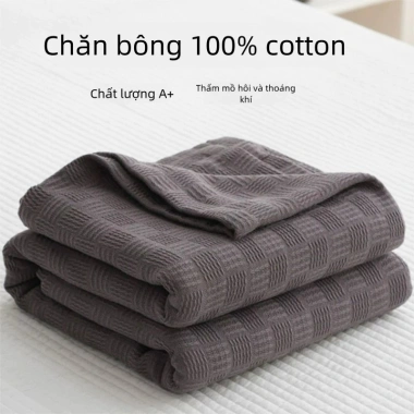 Chăn Điều Hòa Cotton 100% Đôi Mỏng Nhẹ, Thoáng Mát Hè, Phòng Ngủ và Văn Phòng 3 Chăn Điều Hòa Cotton 100% Đôi Mỏng Nhẹ, Thoáng Mát Hè, Phòng Ngủ và Văn Phòng 3