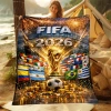 Chăn Flannel World Cup Bóng Đá Ấm Áp - Giá ưu đãi 198.536₫, dùng nhà, văn phòng 7