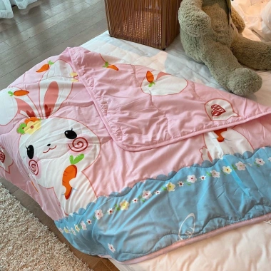 Chăn Gấp Gọn Nhẹ Hình Hoạt Hình Bé Đi Học, Xe Khách, Văn Phòng - Poly Giao Hoà 97.000₫