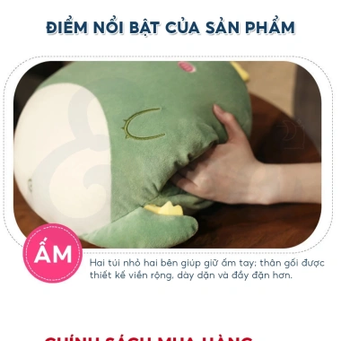 Chăn gối văn phòng 2 trong 1 hình thú - Tiện lợi, gấp gọn giờ nghỉ trưa 4