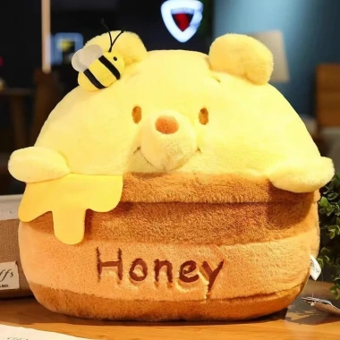 Chăn gối văn phòng 2in1 Gấu bông bánh kem Losto hồng đỏ, stick xanh, ong vàng siêu đáng yêu - Giá chỉ 189.000₫