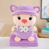 Chăn gối văn phòng 2in1 Gấu bông bánh kem Losto hồng đỏ, stick xanh, ong vàng siêu đáng yêu - Giá chỉ 189.000₫ 5