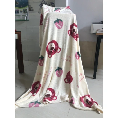Chăn hai mặt nhung 1m6x2m họa tiết - Văn phòng, bé đi học, ba mẹ đi làm, chỉ 129k