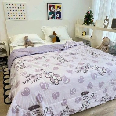 Chăn Hè Xơ Đũi Đậu Nành Siêu Nhẹ 2m Gấp Gọn Du Lịch & Công Sơ - Giá 149k 10
