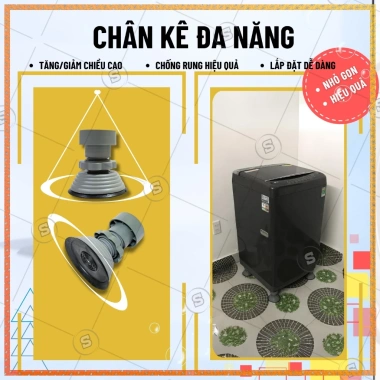 Chân kê máy giặt & tủ lạnh - 4 trụ điều chỉnh cao thấp, chống rung, bảo hành 12 tháng, 115.000đ 5 Chân kê máy giặt & tủ lạnh - 4 trụ điều chỉnh cao thấp, chống rung, bảo hành 12 tháng, 115.000đ 5