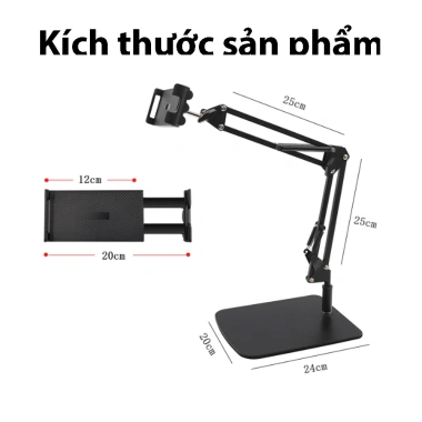 Chân Kẹp Siêu Chịu Lực Gấp Gọn, Đa Năng 360 Nâng Xoay - Giá Đỡ iPad và Điện Thoại