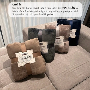 Chăn Kirkland Moncler tuyết dày dặn, lông cừu Memminbedding Luxury, chăn du lịch chỉ 550k (gốc 715k)