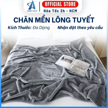 Chăn Lông Cừu Ánh Sao Cao Cấp, Mịn Mềm Ấm Áp, 1m6/1m8, Dùng Cho Giường, Văn Phòng - Giá 190k