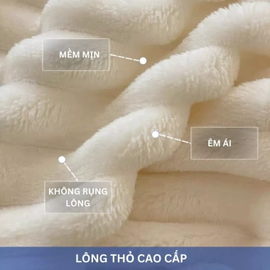 Chăn Lông Thỏ Cao Cấp 2 Lớp Mềm Mịn Giữ Nhiệt Nhập Khẩu Nguyên Chiếc Giá 199k 2