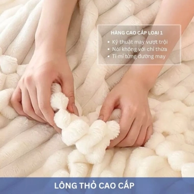 Chăn Lông Thỏ Cao Cấp 2 Lớp Mềm Mịn Giữ Nhiệt Nhập Khẩu Nguyên Chiếc Giá 199k 3