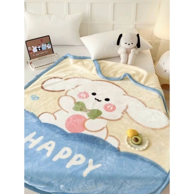 Chăn lông tuyết nhung sữa 1.5x2m siêu mềm, gấp gọn, chăn văn phòng, chỉ 399.000đ