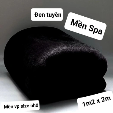 Chăn mền Campuchia tuyết nhung đen siêu mịn - Mền Spa đen, giảm giá 149k