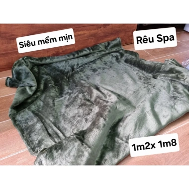 Chăn mền Campuchia tuyết nhung đen siêu mịn - Mền Spa đen, giảm giá 149k