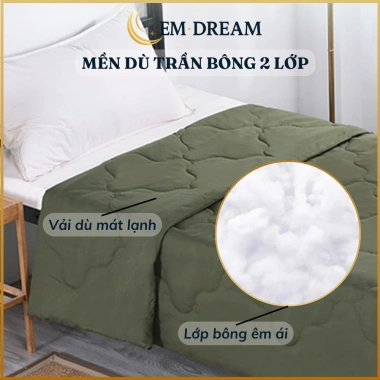 Chăn Mền Dù EmDream Nhẹ Mỏng 1.5x1.9m Giữ Ấm, Gấp Gọn Đa Năng Cho Văn Phòng, Cắm Trại, Du Lịch - Giá 185.000đ