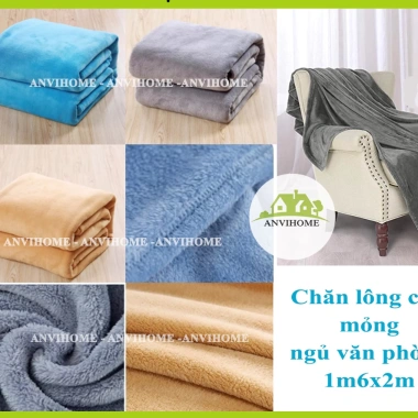 Chăn mền lẻ ANVIHOME đa năng: đắp văn phòng, ngủ trưa bé, dùng trên xe ô tô, chăn spa tiện lợi - Giá 69.678 6