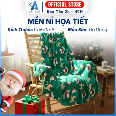Chăn Mền Nỉ Ánh Sao Mềm Nhẹ, Gấp Gọn Tiện Lợi Cho Văn Phòng và Du Lịch 1 Người