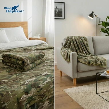 Chăn mền nỉ camo rằn ri Blue Elephant - hàng Việt, gọn nhẹ giữ ấm, nhanh khô, 100.000₫ 5
