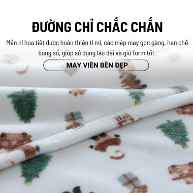 Chăn Mền Nỉ Mỏng Gấp Gọn Cao Cấp 1m6x1m9 - Nhẹ Mềm Đa Màu, Tiện Dùng Văn Phòng, Xe, Du Lịch, Giá 142.000 VND 3