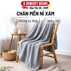 Chăn Mền Nỉ Xám Êm Ái 1.6x2m - Mềm Mại Gấp Gọn Văn Phòng Du Lịch Mùa Hè Thu Đông - 137k