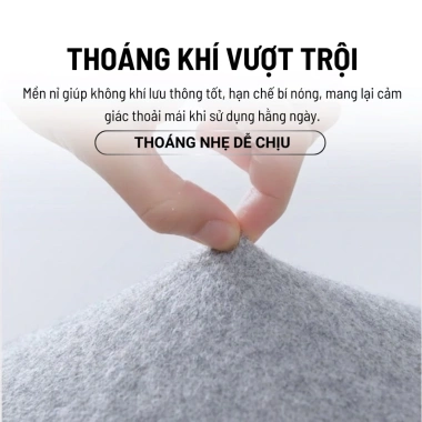 Chăn Mền Nỉ Xám Êm Ái 1.6x2m - Mềm Mại Gấp Gọn Văn Phòng Du Lịch Mùa Hè Thu Đông - 137k 4