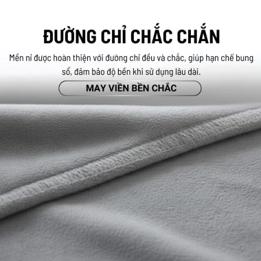 Chăn Mền Nỉ Xám Êm Ái 1.6x2m - Mềm Mại Gấp Gọn Văn Phòng Du Lịch Mùa Hè Thu Đông - 137k 6