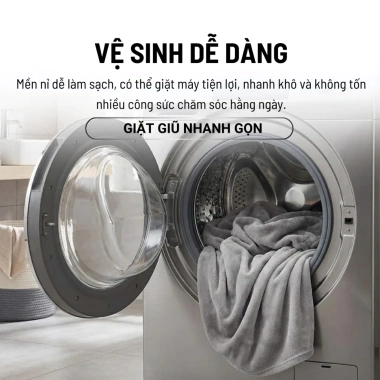 Chăn Mền Nỉ Xám Êm Ái 1.6x2m - Mềm Mại Gấp Gọn Văn Phòng Du Lịch Mùa Hè Thu Đông - 137k 9