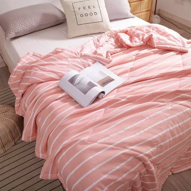 Chăn mền văn phòng cotton đũi gấp gọn, mang đi mọi nơi - Giảm giá còn 54.000 VND 4