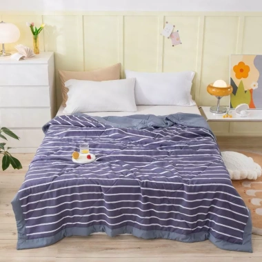 Chăn mền văn phòng cotton đũi gấp gọn, mang đi mọi nơi - Giảm giá còn 54.000 VND 6
