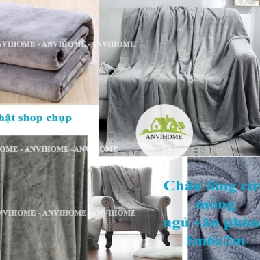 Chăn mỏng Cotton kẻ sọc mềm ANVIHOME 89.000 - ngủ, ô tô, văn phòng, spa, du lịch 5