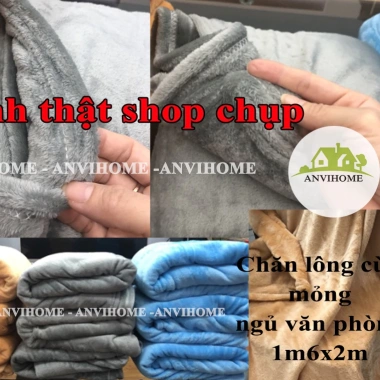 Chăn mỏng Cotton kẻ sọc mềm ANVIHOME 89.000 - ngủ, ô tô, văn phòng, spa, du lịch 7