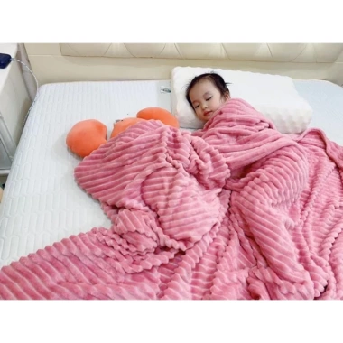 Chăn mỏng Cotton kẻ sọc mềm ANVIHOME 89.000 - ngủ, ô tô, văn phòng, spa, du lịch 9
