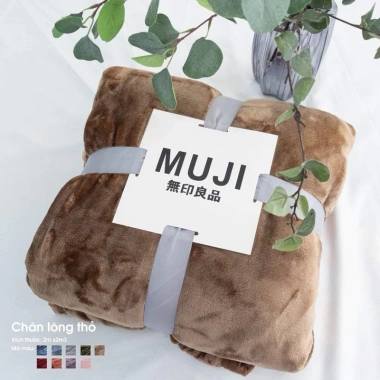 Chăn MUJI lông thỏ siêu mềm, ấm áp cho văn phòng, giá chỉ 60.000 VND 4